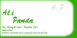 ali panda business card